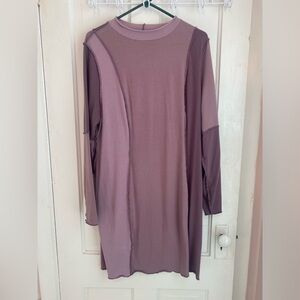 Purple color block long sleeve mini dress, Wild Fable, size 1X